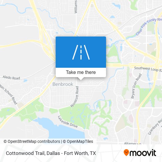 Mapa de Cottonwood Trail