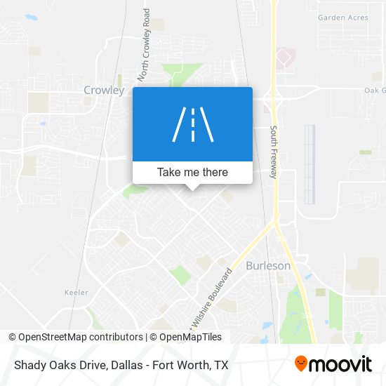 Shady Oaks Drive map