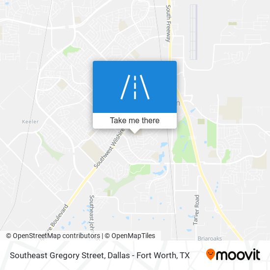 Mapa de Southeast Gregory Street