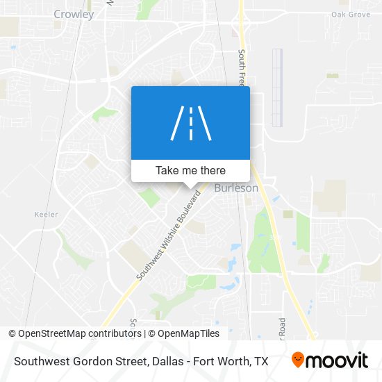Southwest Gordon Street map