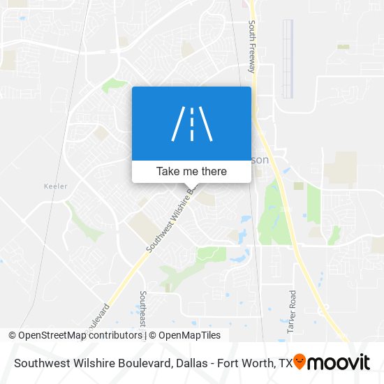 Southwest Wilshire Boulevard map