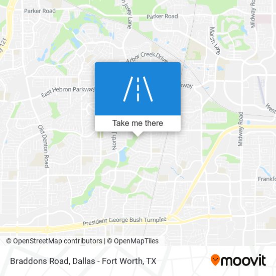 Braddons Road map