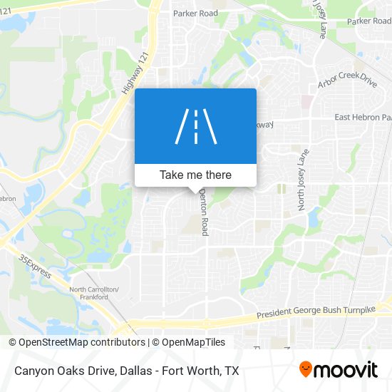 Canyon Oaks Drive map