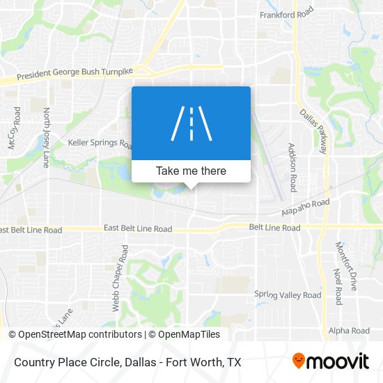 Country Place Circle map