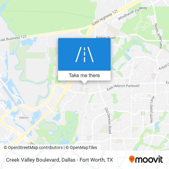 Creek Valley Boulevard map