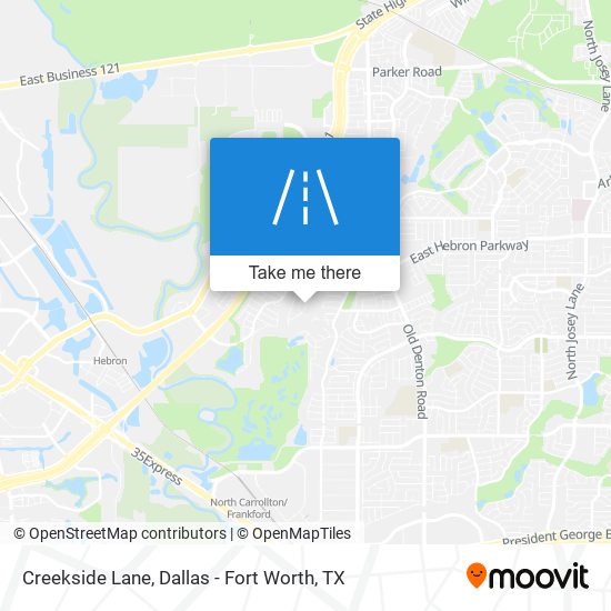 Creekside Lane map