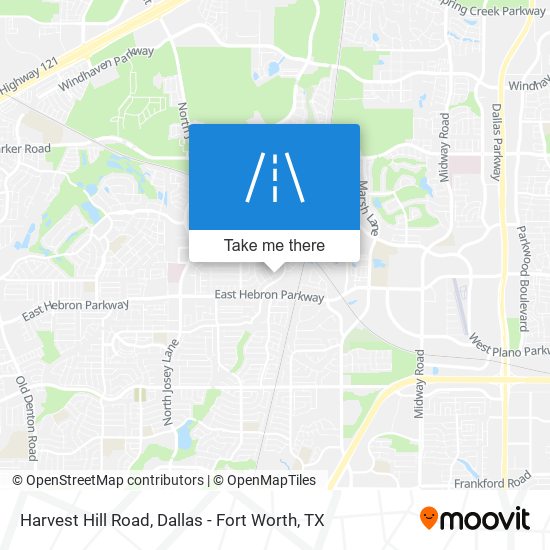 Harvest Hill Road map