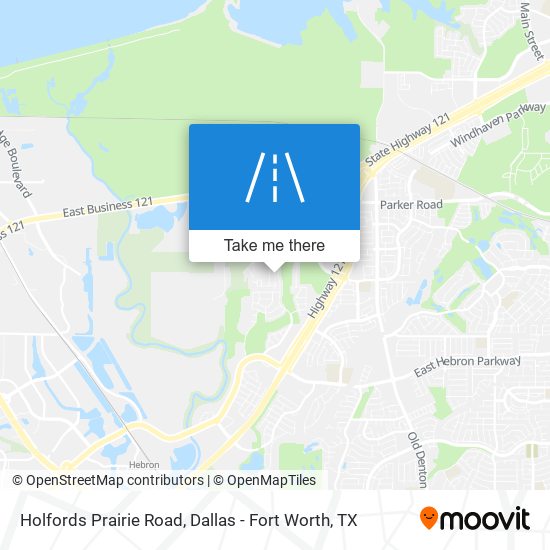 Holfords Prairie Road map