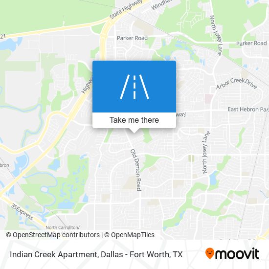 Indian Creek Apartment map