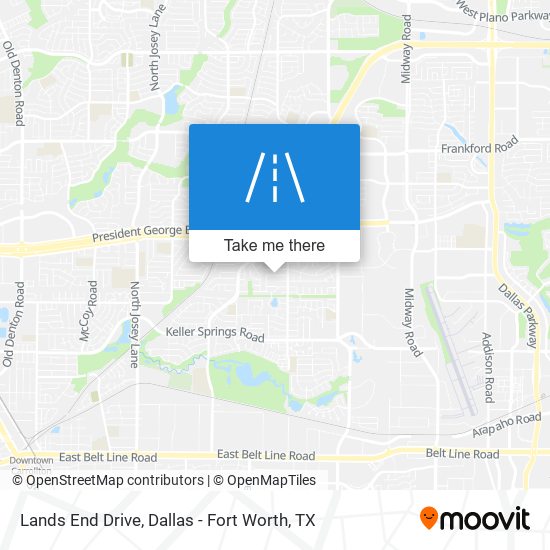 Lands End Drive map