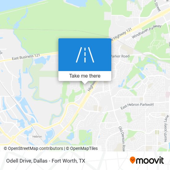 Odell Drive map