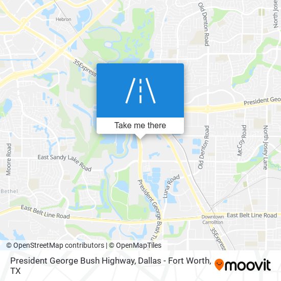 President George Bush Highway map
