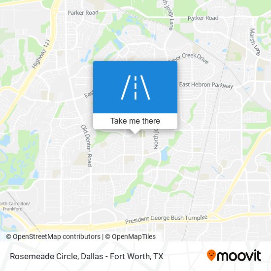 Rosemeade Circle map