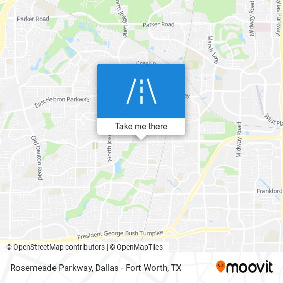 Rosemeade Parkway map