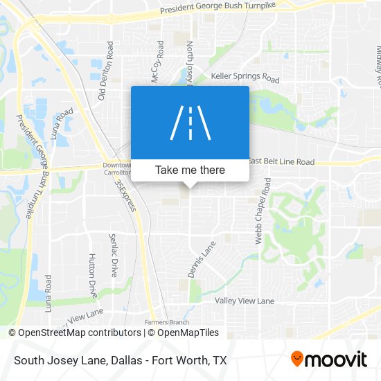 South Josey Lane map
