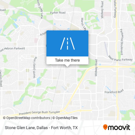 Stone Glen Lane map