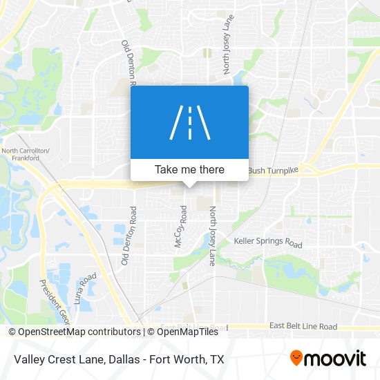 Valley Crest Lane map