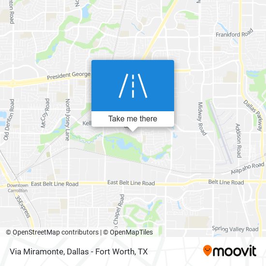 Via Miramonte map