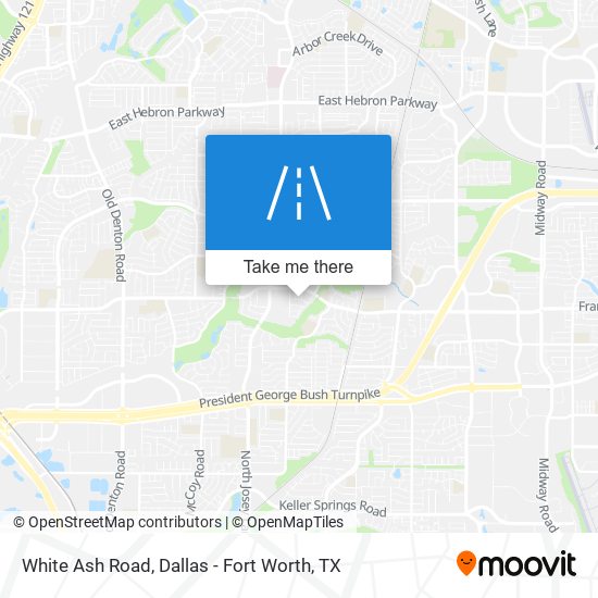 White Ash Road map