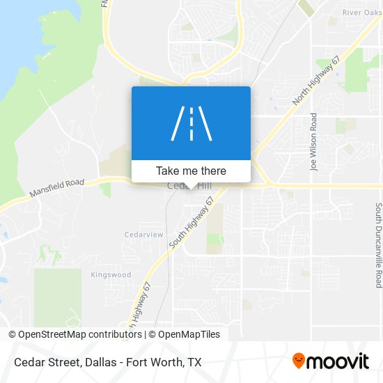 Cedar Street map