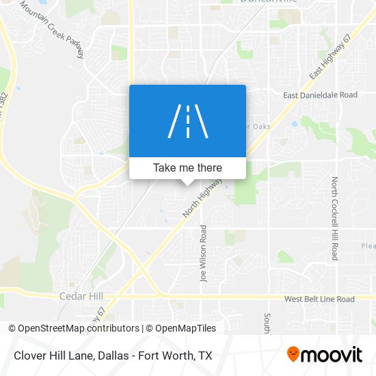 Clover Hill Lane map