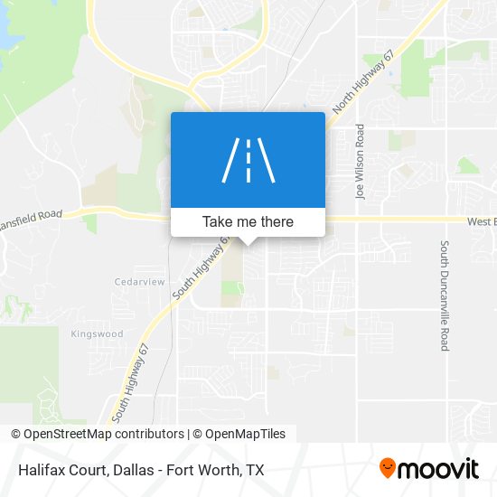Mapa de Halifax Court