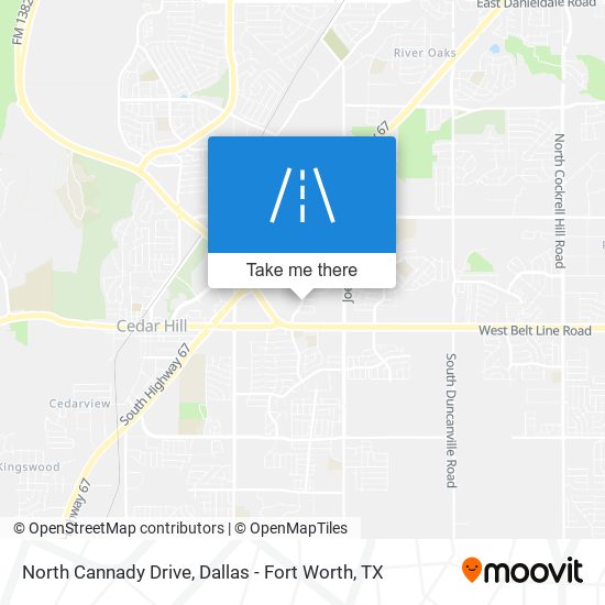 North Cannady Drive map
