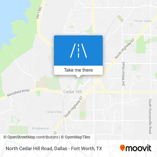 North Cedar Hill Road map