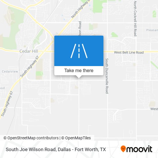 South Joe Wilson Road map