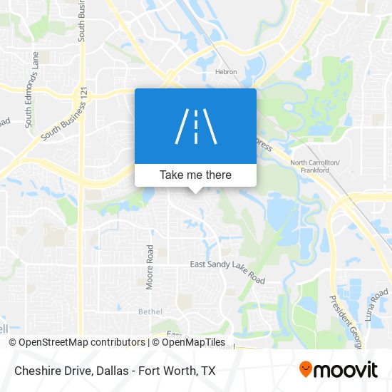 Cheshire Drive map