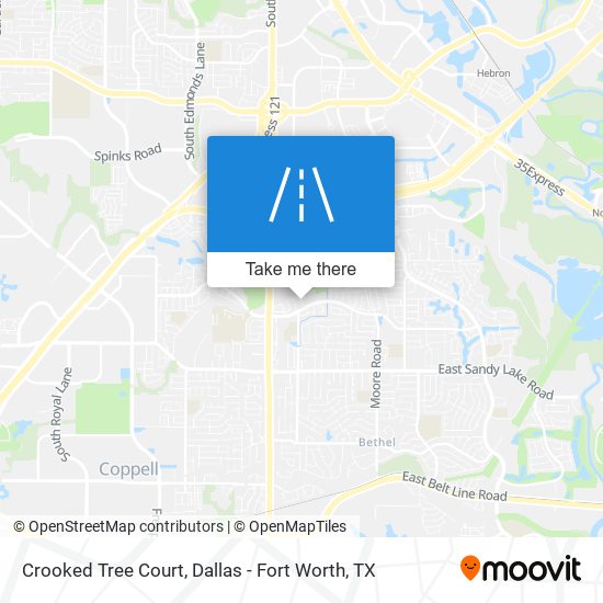 Crooked Tree Court map