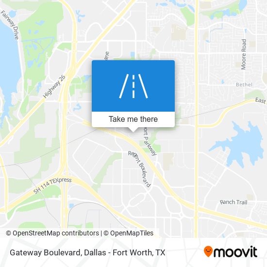 Gateway Boulevard map