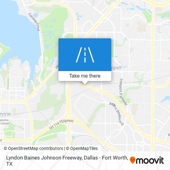 Lyndon Baines Johnson Freeway map