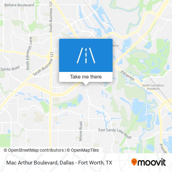 Mac Arthur Boulevard map