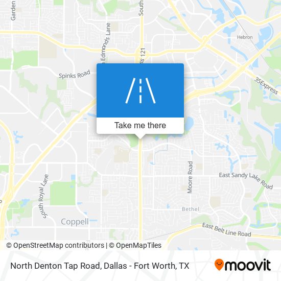 North Denton Tap Road map