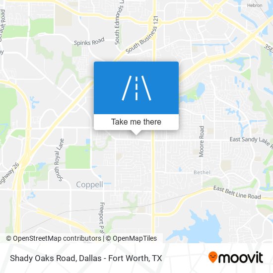 Shady Oaks Road map