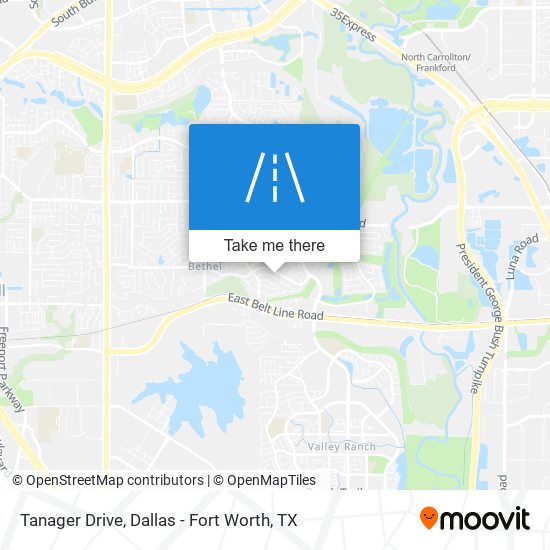 Tanager Drive map
