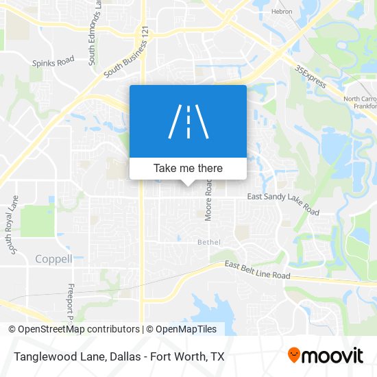 Tanglewood Lane map
