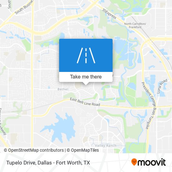 Tupelo Drive map