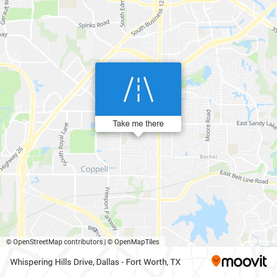 Mapa de Whispering Hills Drive