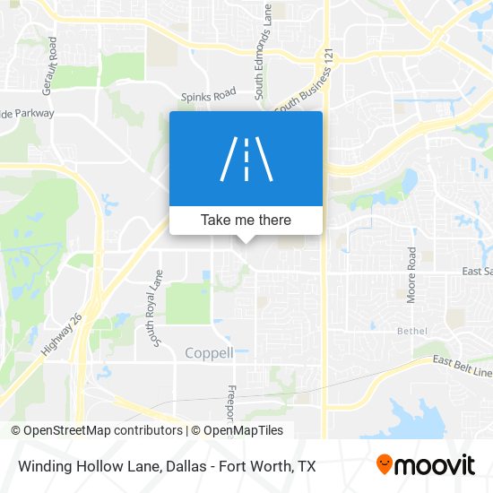 Winding Hollow Lane map