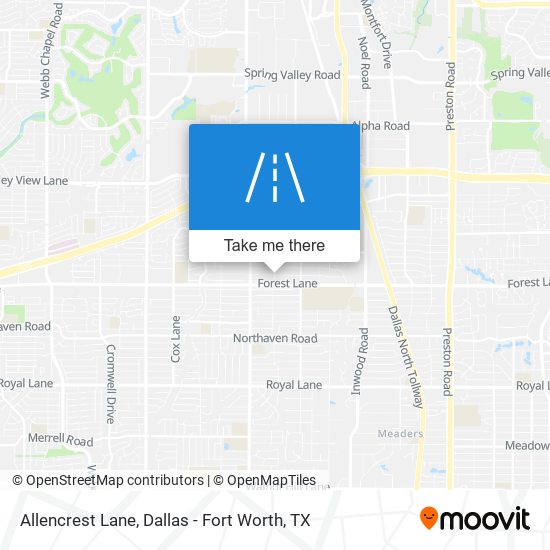 Allencrest Lane map