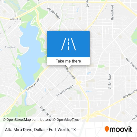 Alta Mira Drive map
