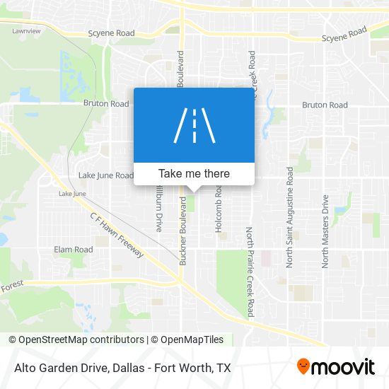 Alto Garden Drive map