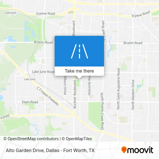 Alto Garden Drive map