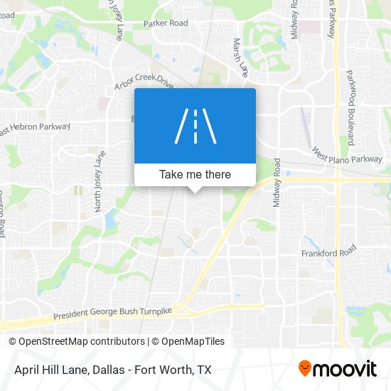April Hill Lane map