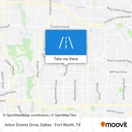 Arbor Downs Drive map