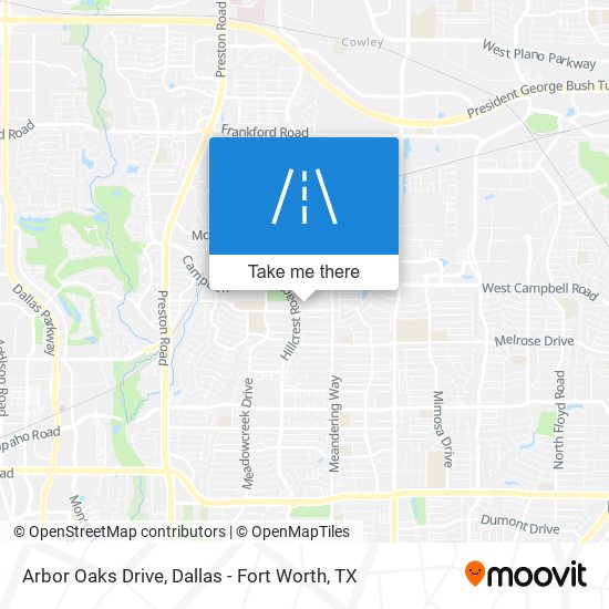 Arbor Oaks Drive map