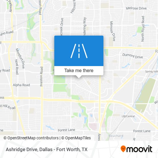 Ashridge Drive map