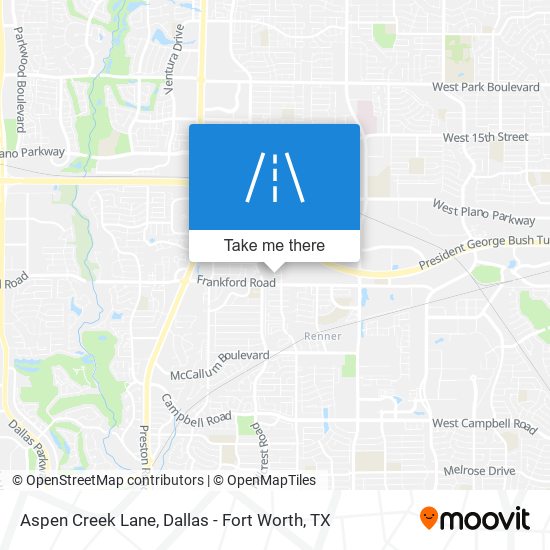 Aspen Creek Lane map